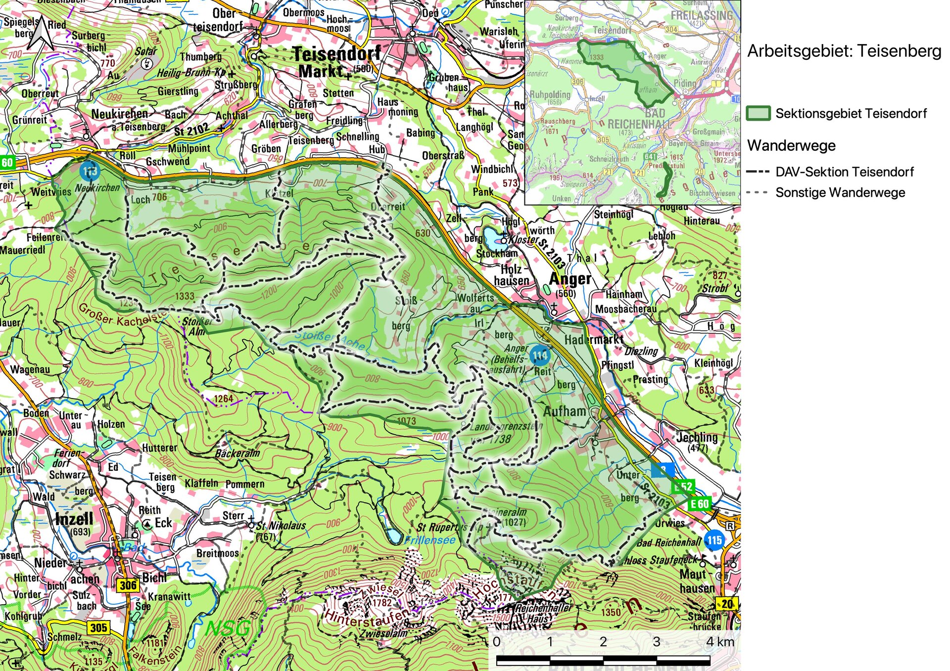 Arbeitsgebiet Teisenberg - Hochstaufen | © DAV Teisendorf