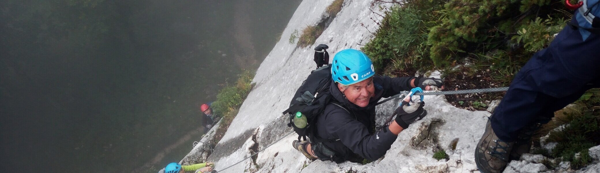 © DAV Teisendorf - Im steilen Panorama-Klettersteig